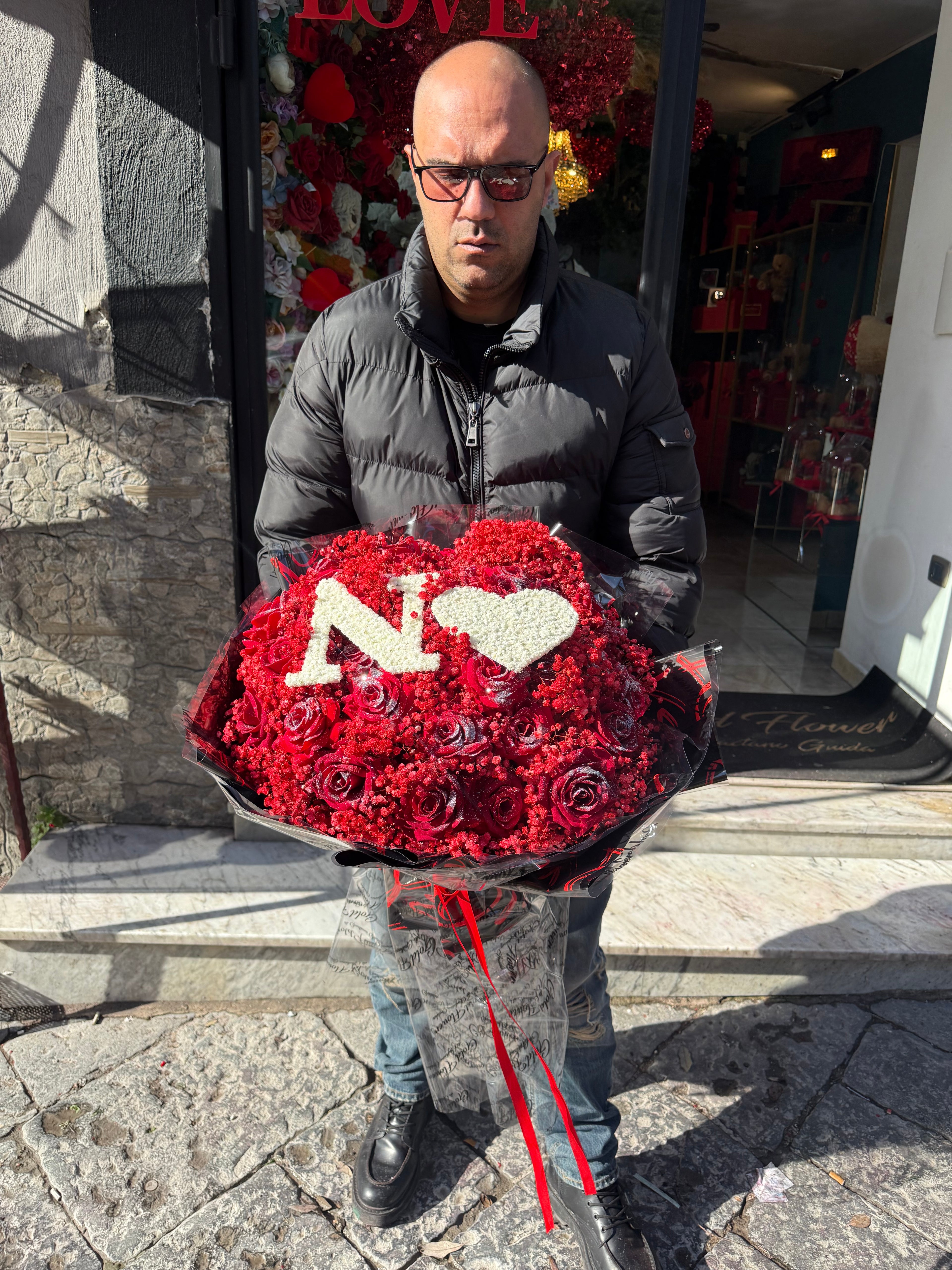 Bouquet Iniziali con Cuore