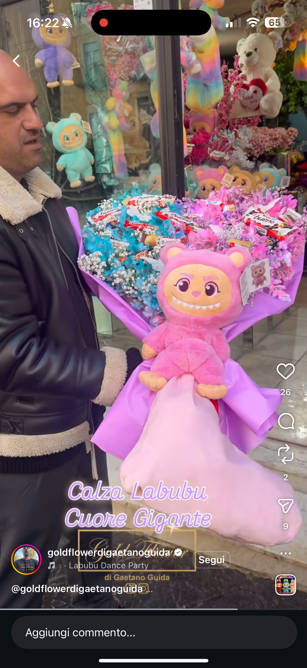 Calza Labubu Cuore Gigante